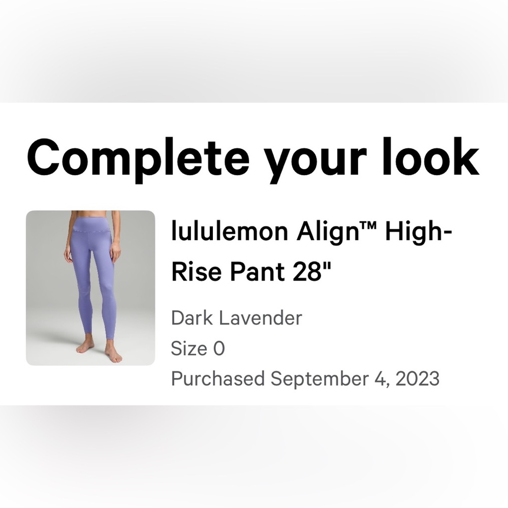 Lululemon Align High-Rise Pant 28"